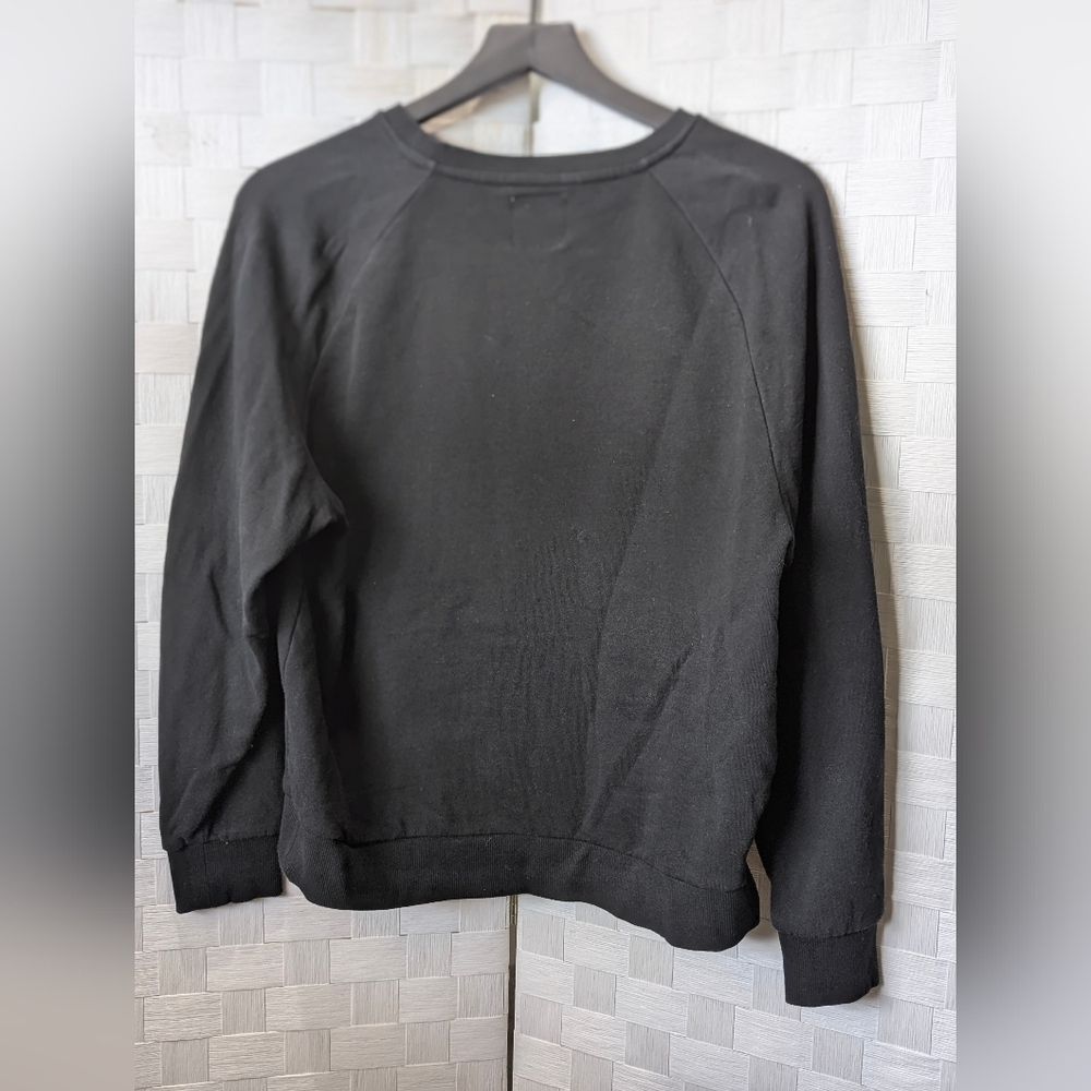 Ivory Ella Black Crew Neck Sweatshirt Mandala Design excellent used cond XS - Picture 5 of 5